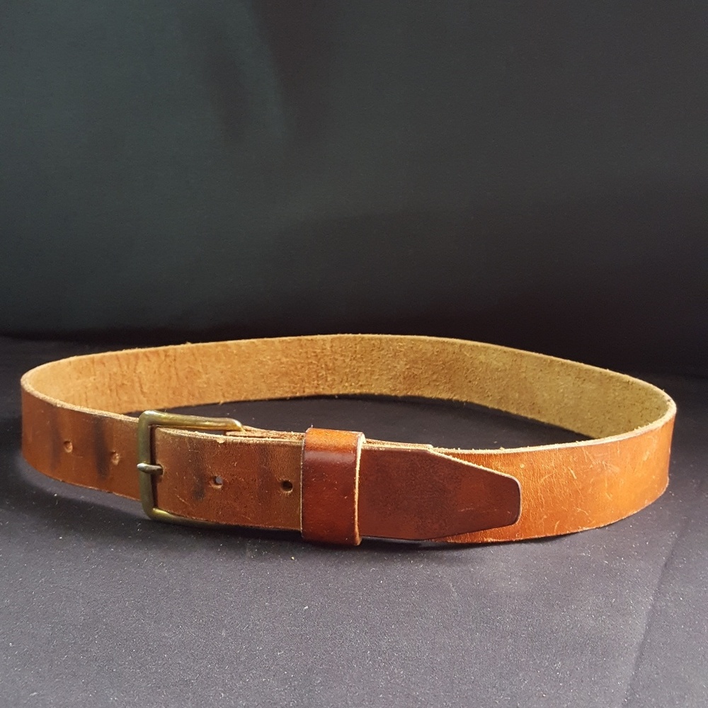 Vintage Brown Leather Belt